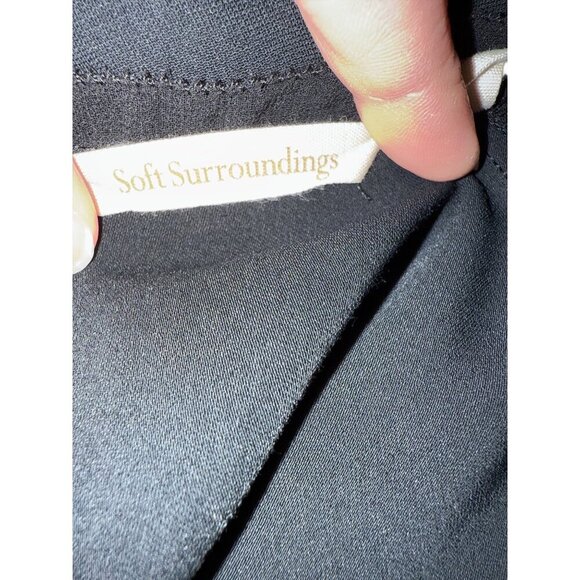 Soft Surroundings Black Sleeveless Tunic Top With Sheer Mesh Detail Sz M, EUC - Picture 6 of 7